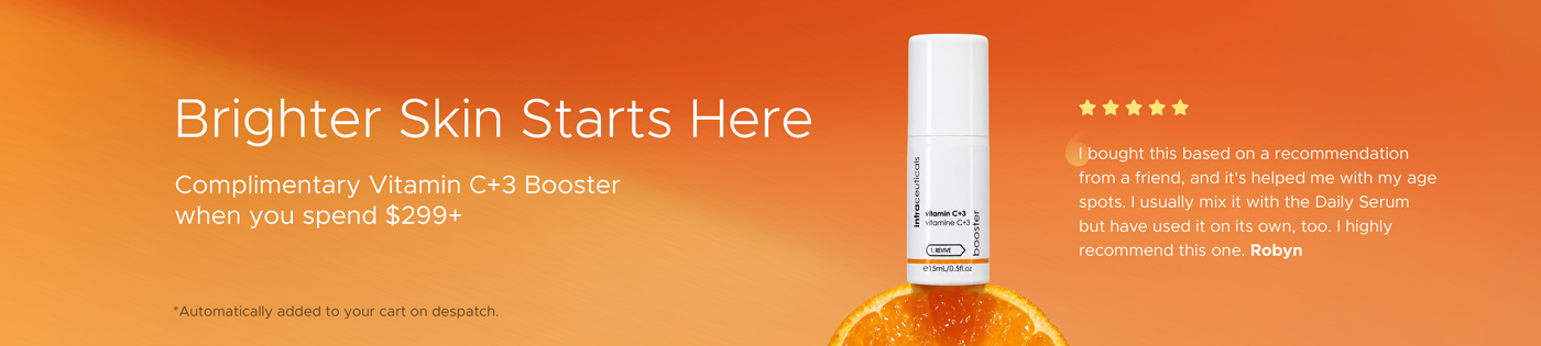 Complimentary 15ml Vitamin C+3 Booster on orders $299+