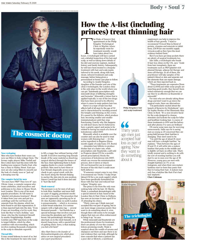 Alice Hart-Davis mentioned Intraceuticals in relation to male focused enhancement treatments